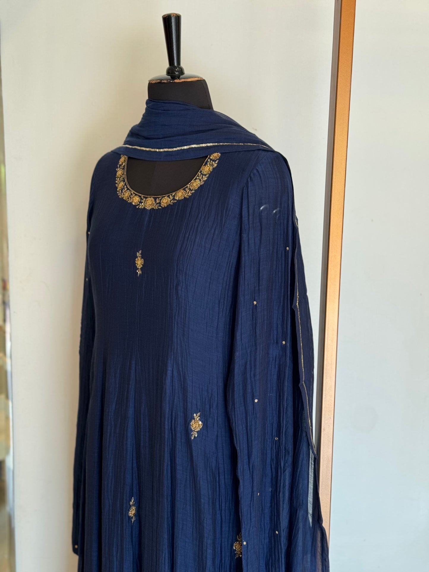 Dyuti - Navy Blue Anarkali Set