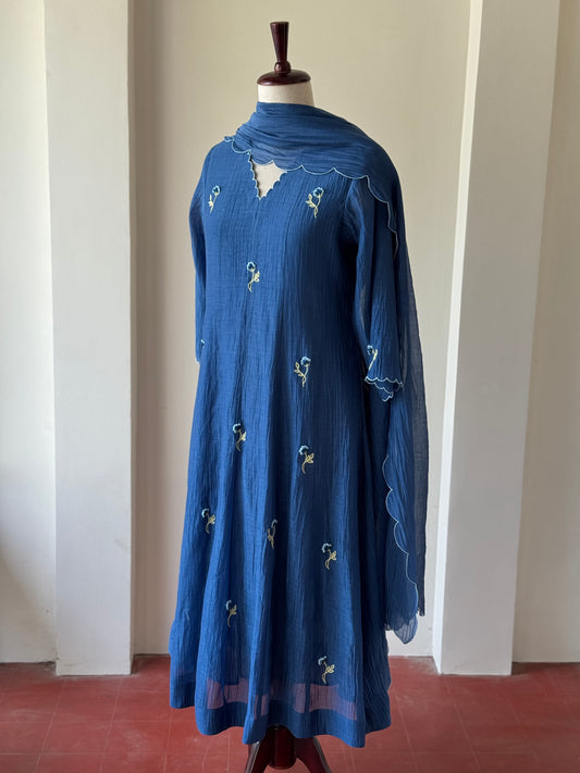 Zelie Blue Anarkali Set