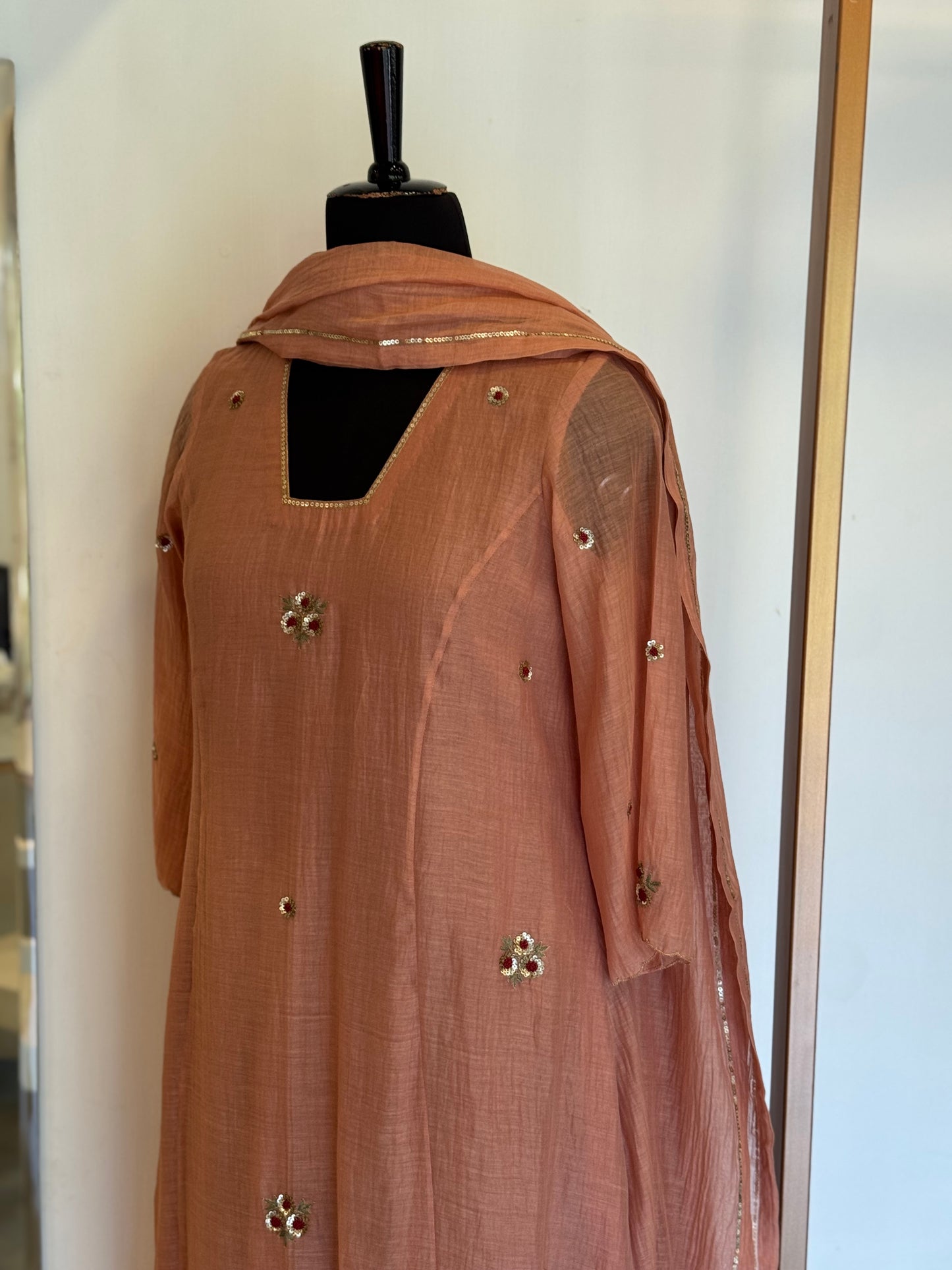 Peach Pink Kurta Set