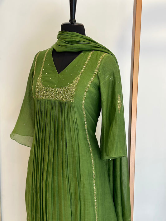 Noor Green Kurta Set - Thea