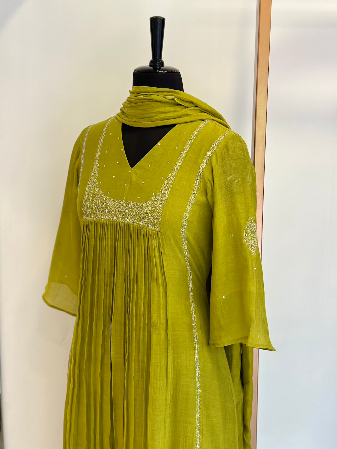Yellow Green Kurta Set - Thea