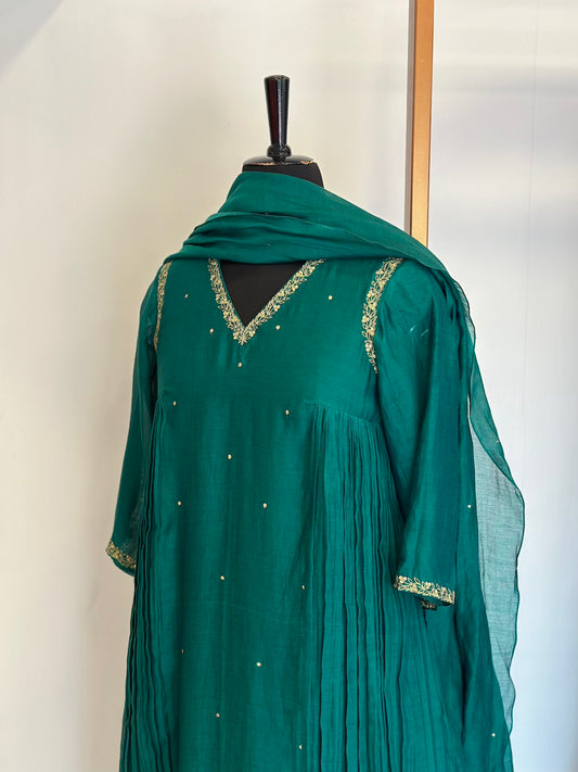 Teal Green Kurta Set - Thea