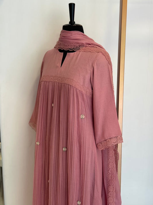Delicate Rose Kota Doria Set - Thea